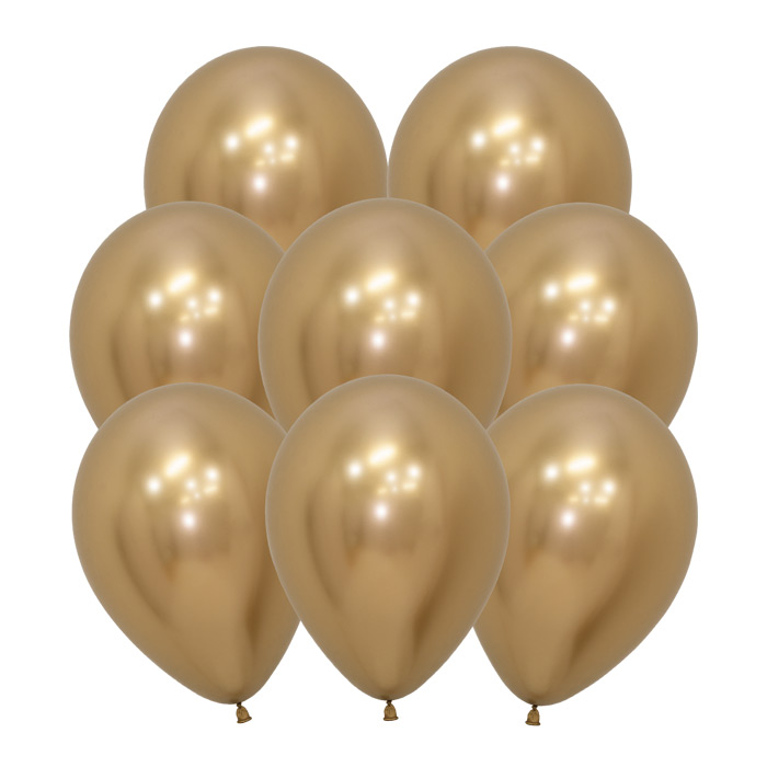Ballonger, krom guld 10 st