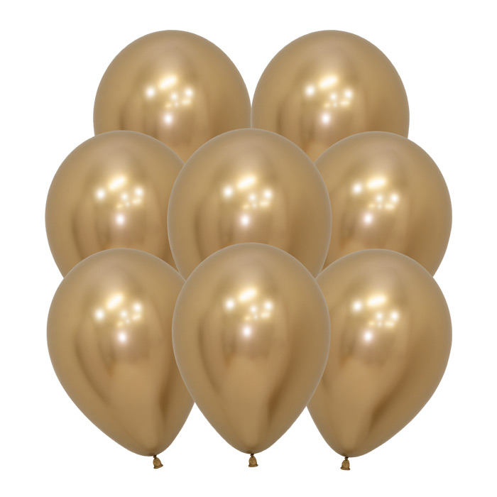 Ballonger krom guld 10 st