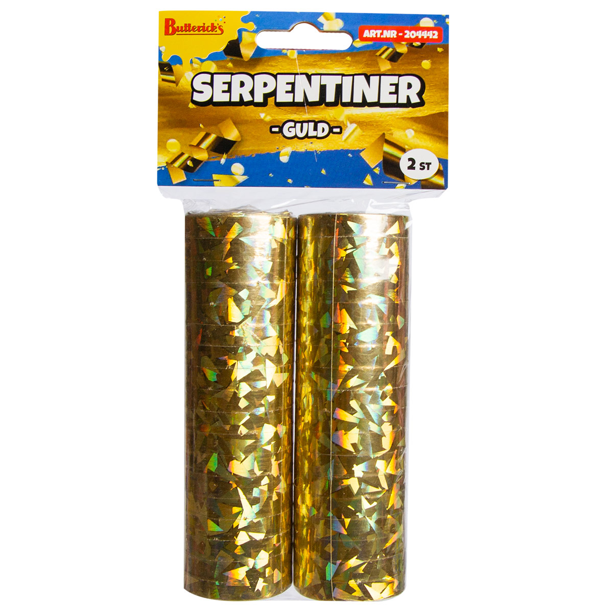 Serpentiner guld 2-pack
