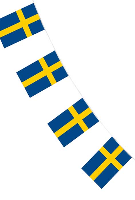 Svensk flagg-girlang, 6 m