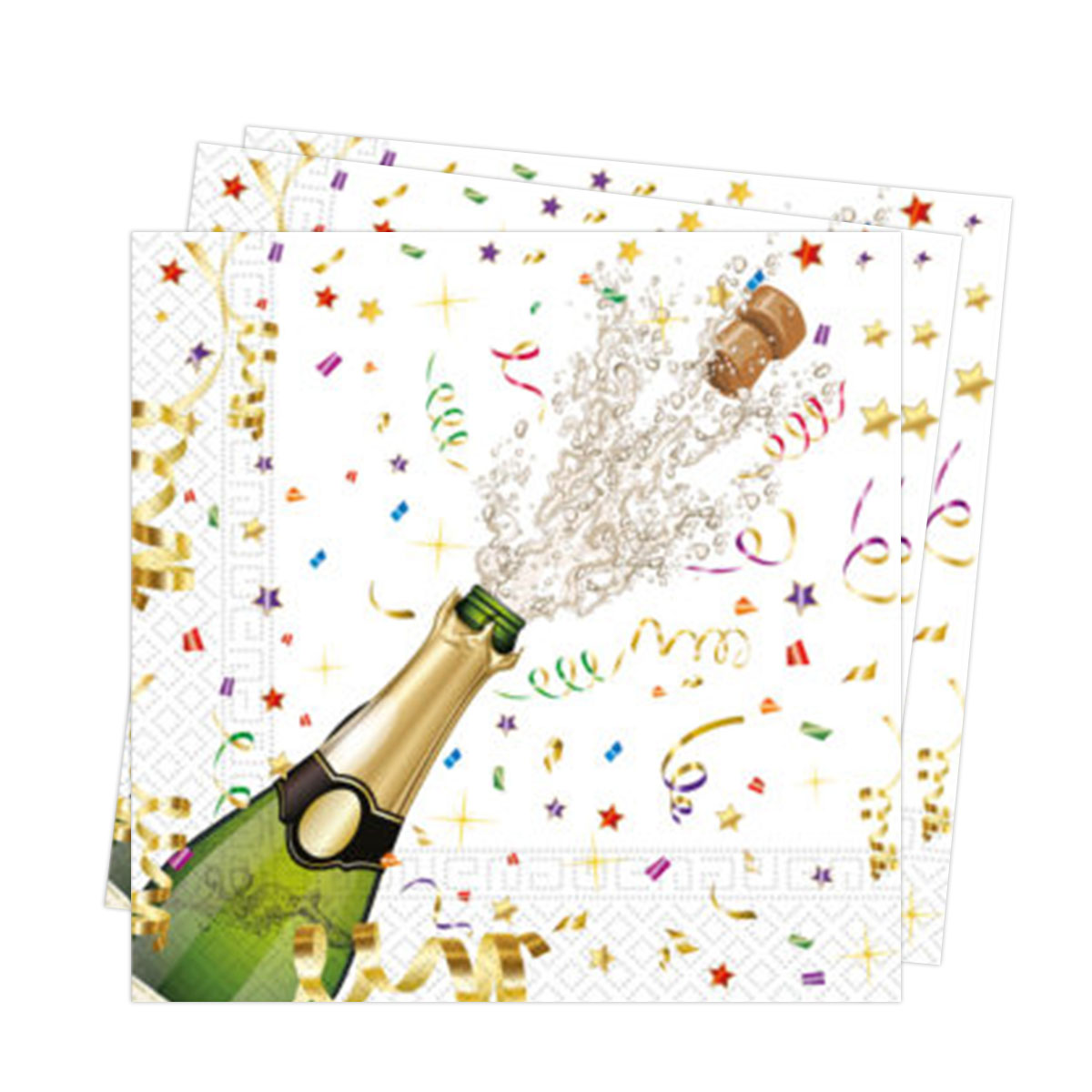 Servetter champagne party 33×33 cm 20 st