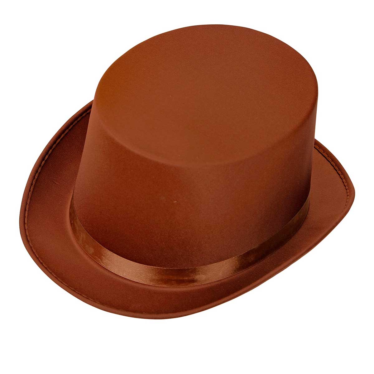 Hög hatt, satin brun