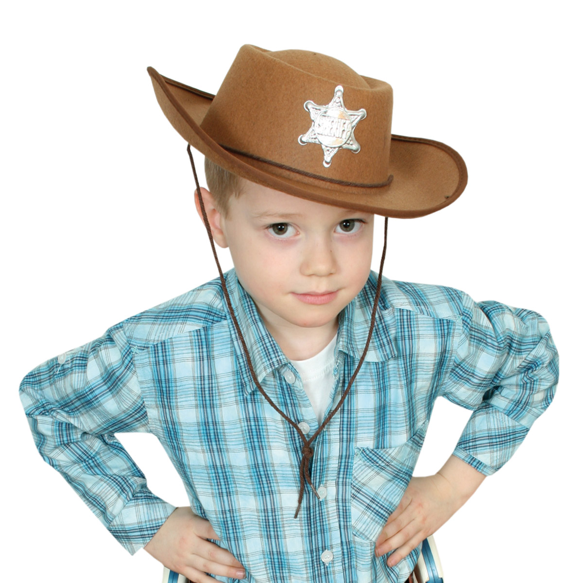 Sheriffhatt, brun barnproduktzoombild #1