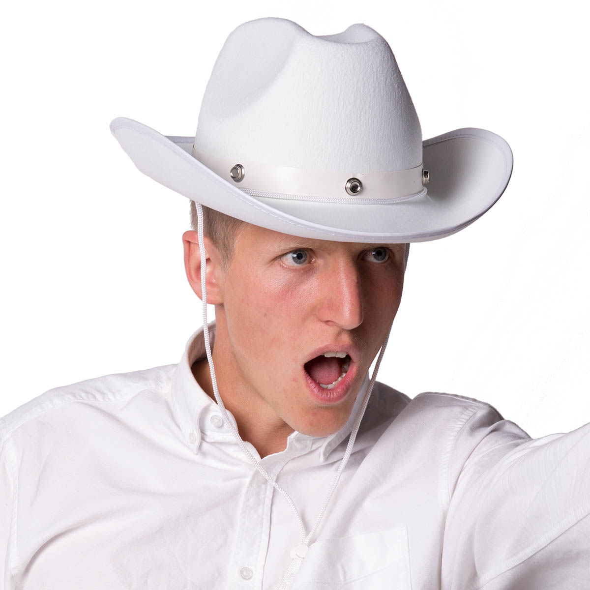 Cowboyhatt vit