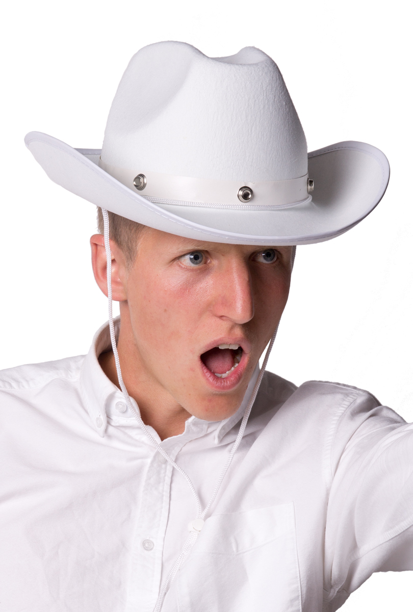 Läs mer om Cowboyhatt, vit