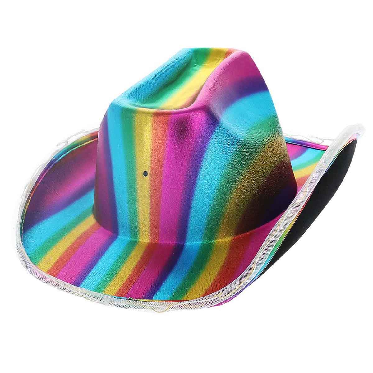 Cowboyhatt LED regnbåge