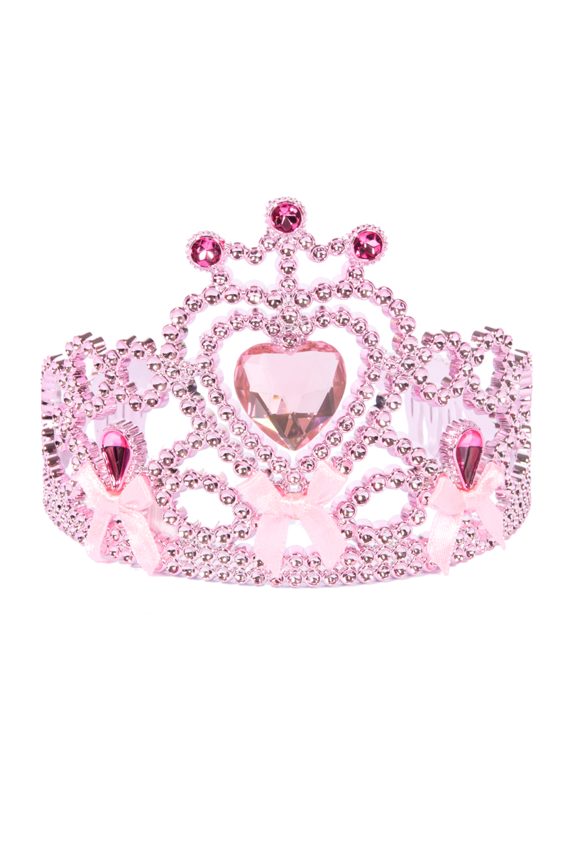 Tiara, rosa med stenar