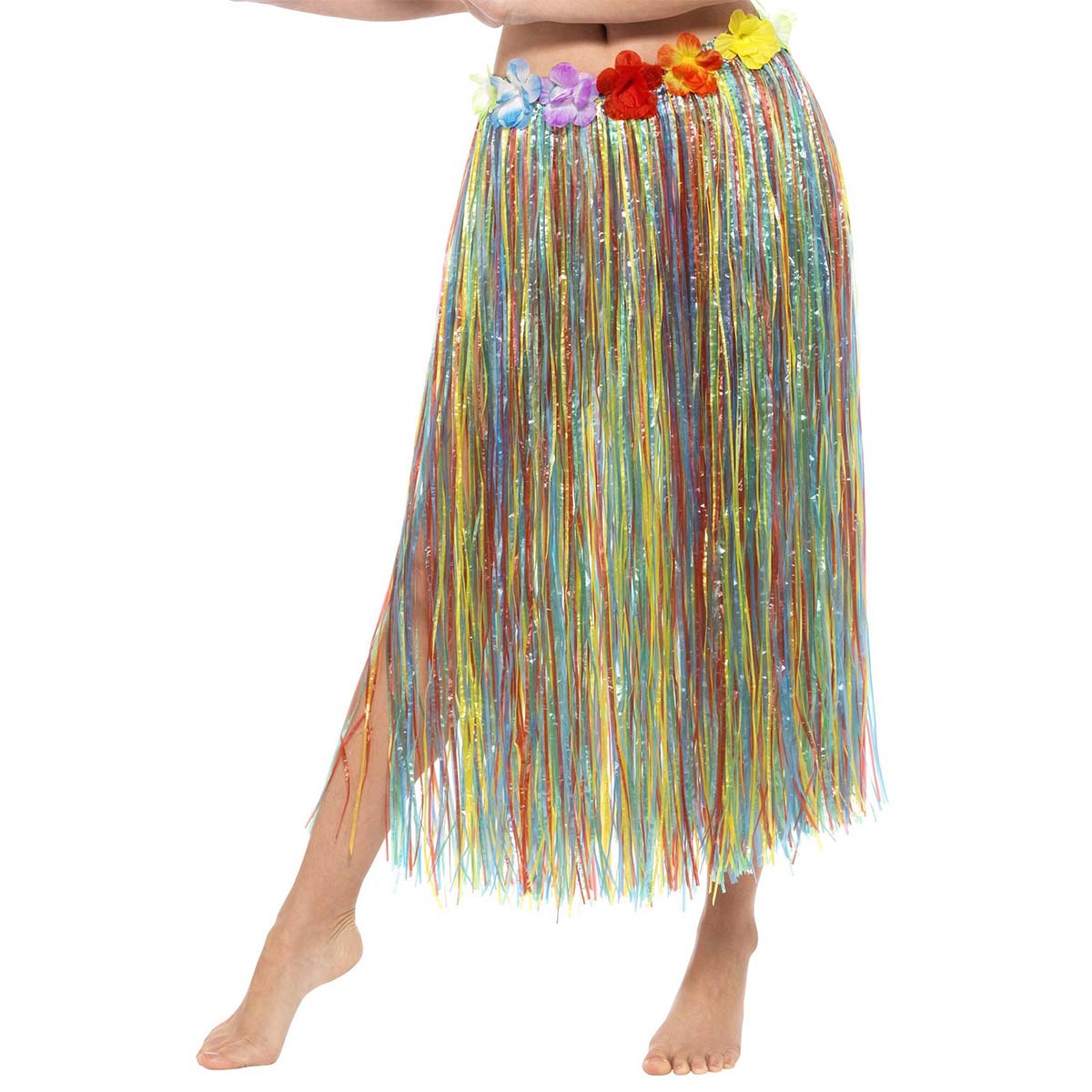 Hawaiikjol lång flerfärgad