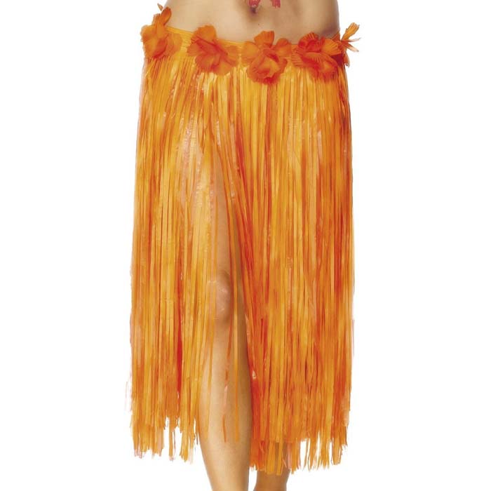 Läs mer om Hawaiikjol lång, orange