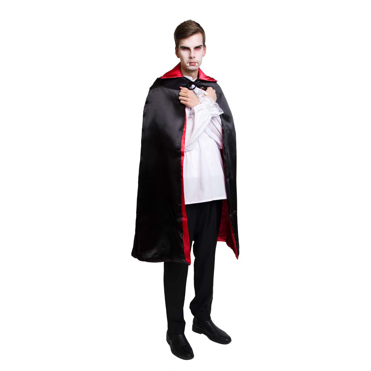 Mantel svart/röd 110 cm
