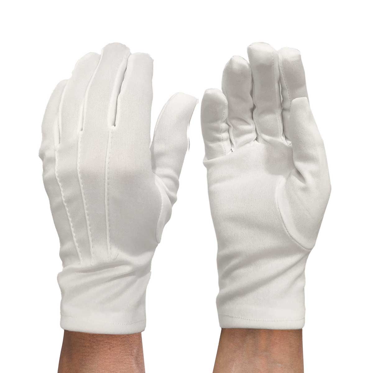 Handskar vita med söm