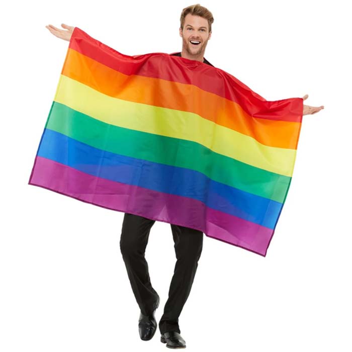 Poncho regnbågesflaggan