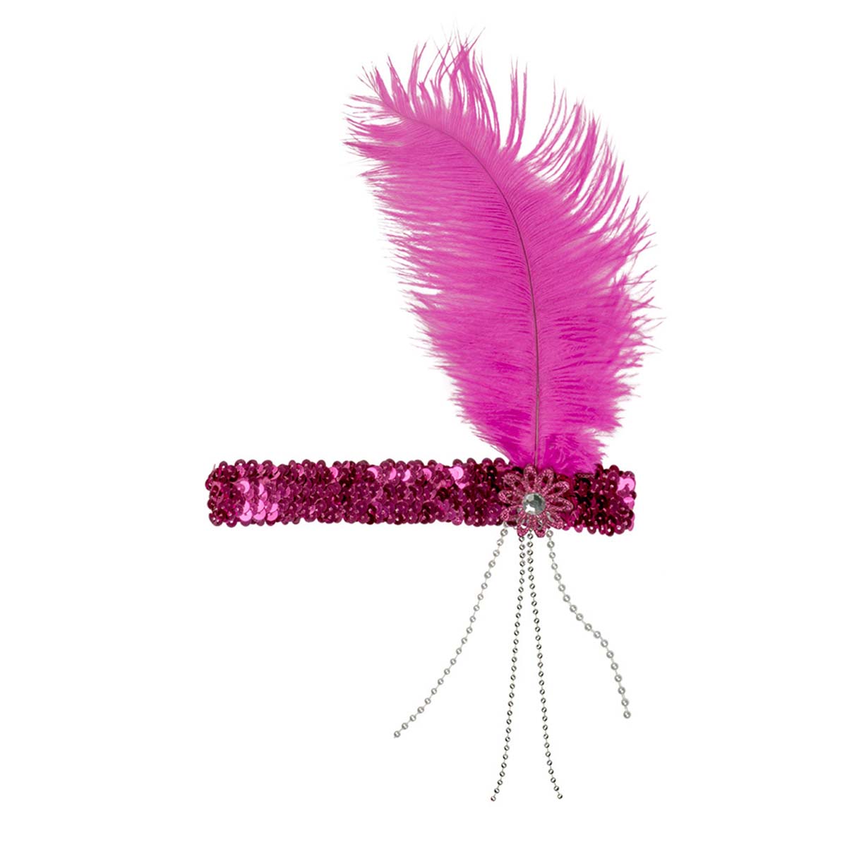 Pannband, flapper fuchsia