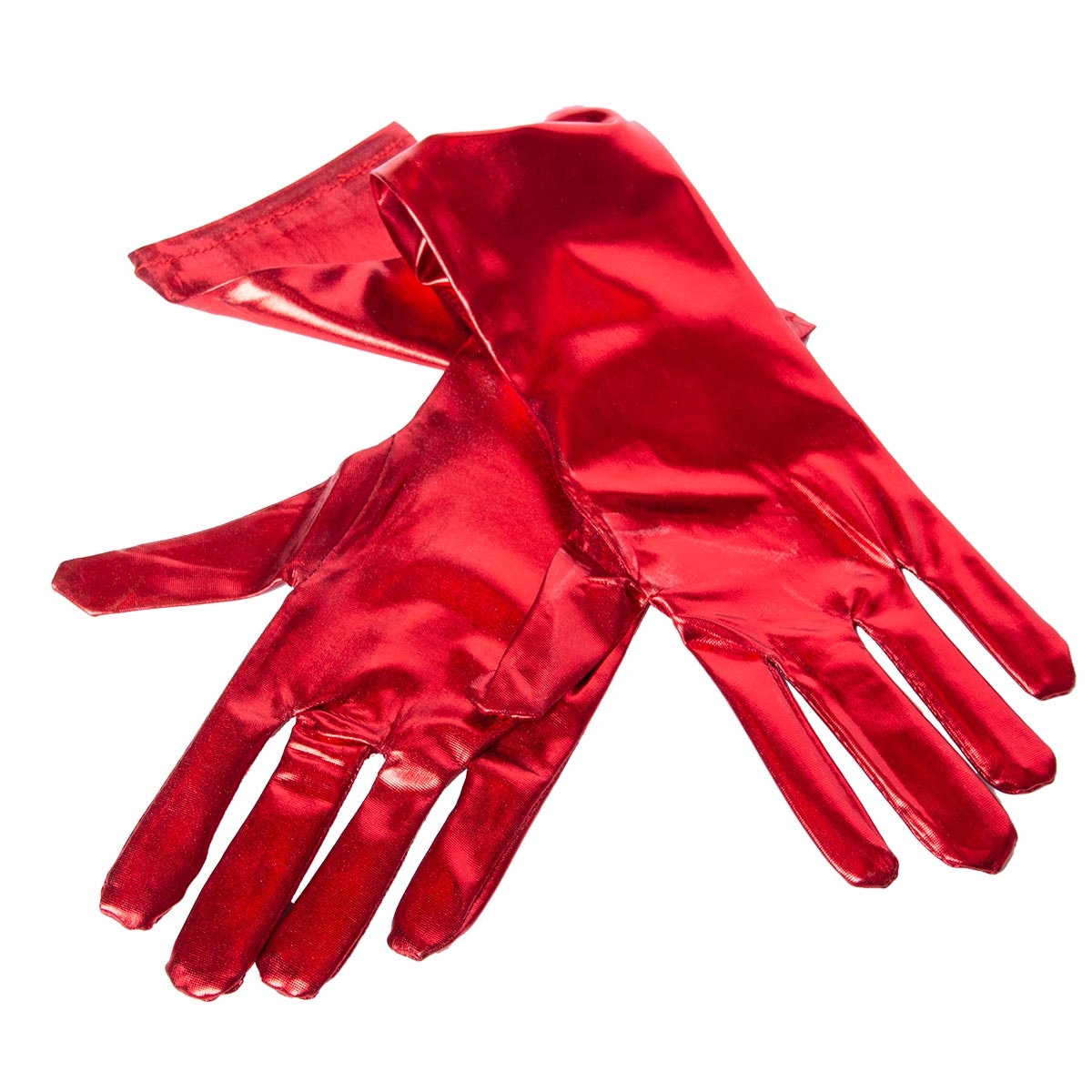 Handskar metallic röd