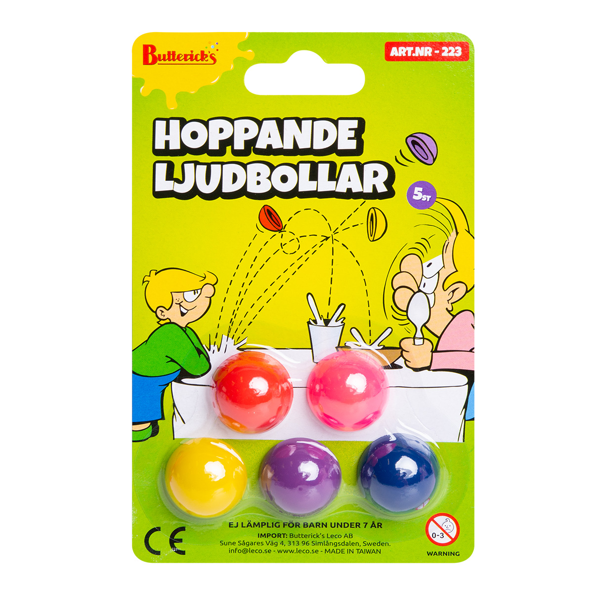 Hoppande ljudbollar 5 st