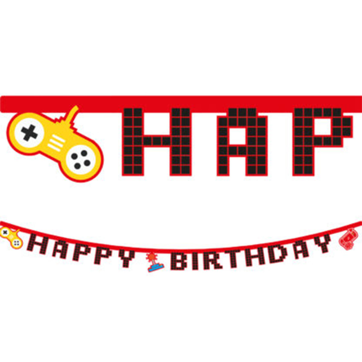 Läs mer om Girlang, gaming party Happy Birthday 2 M