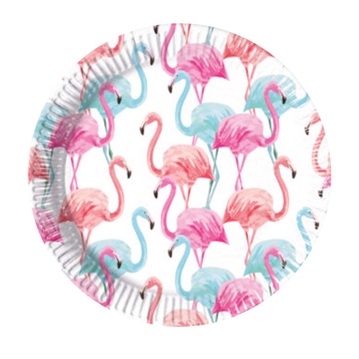 Papperstallrikar flamingo 8 st 23 cm