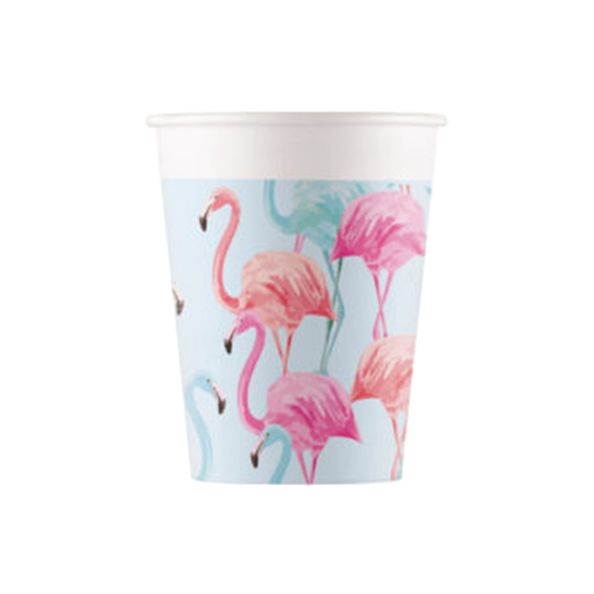 Läs mer om Pappersmuggar, flamingo 8 st 200 ml