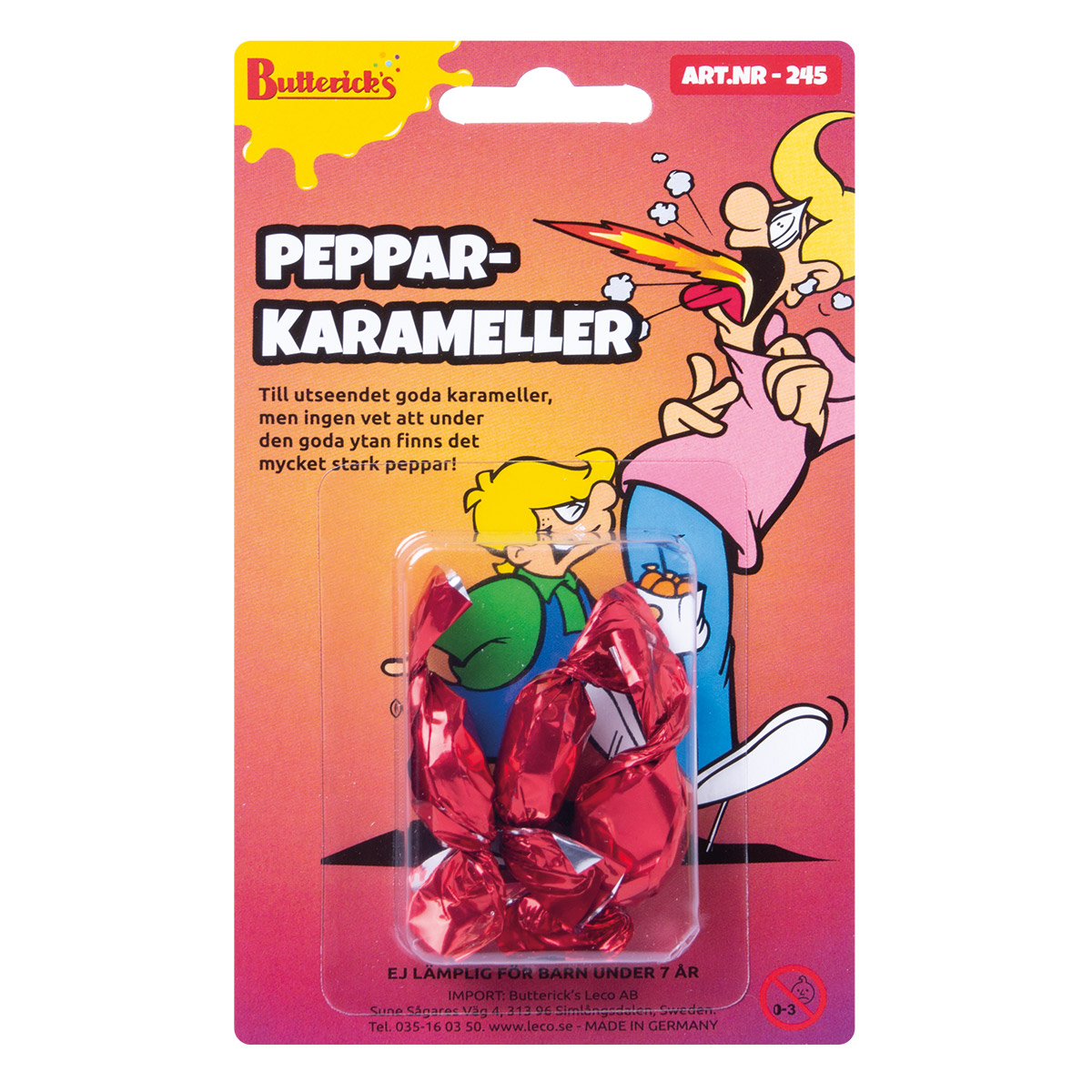 Pepparkarameller 3 st