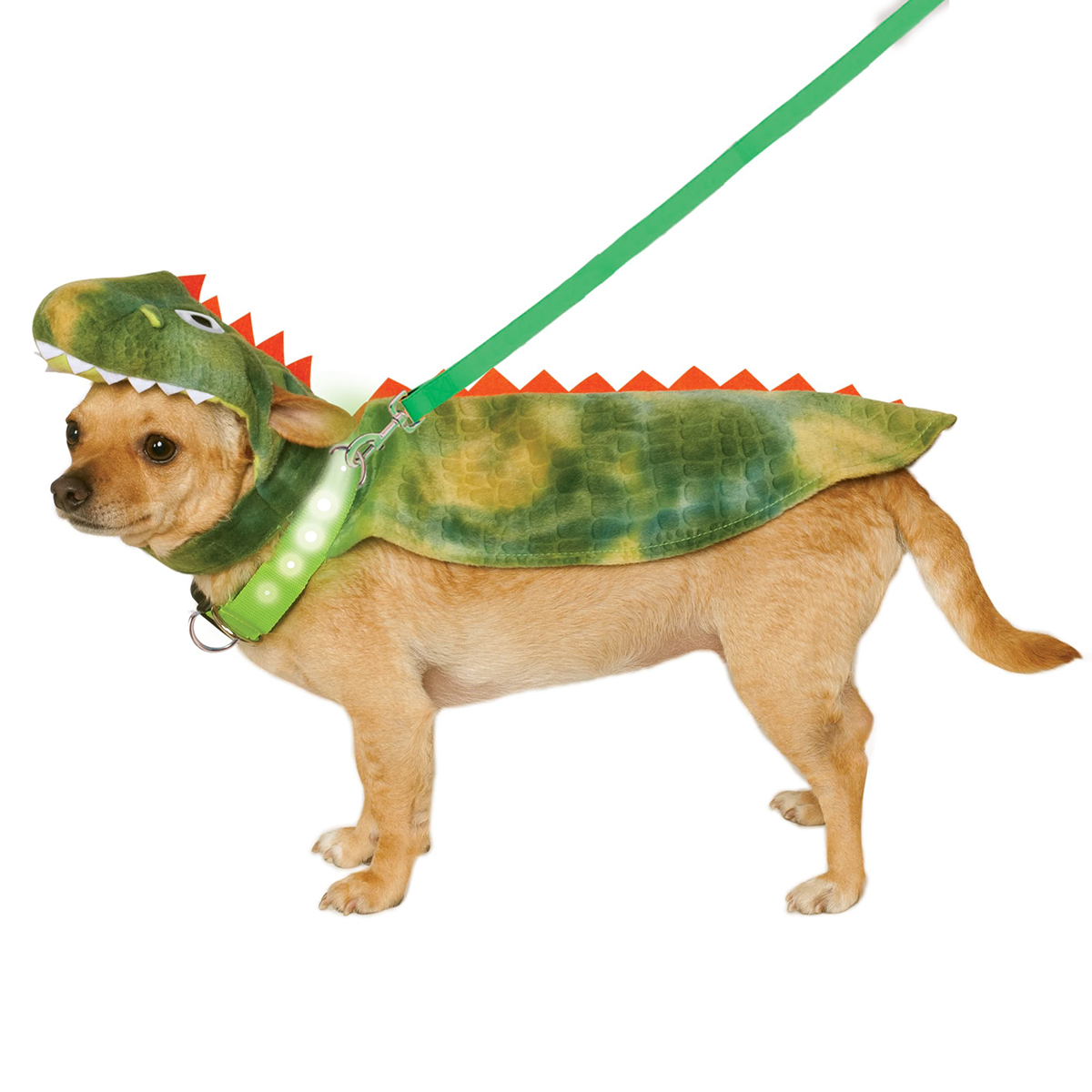 Hunddräkt, Light up Dino Cape-M