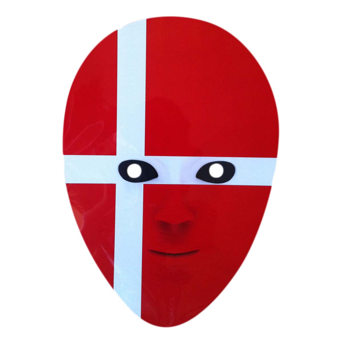 Pappmask danska flaggan