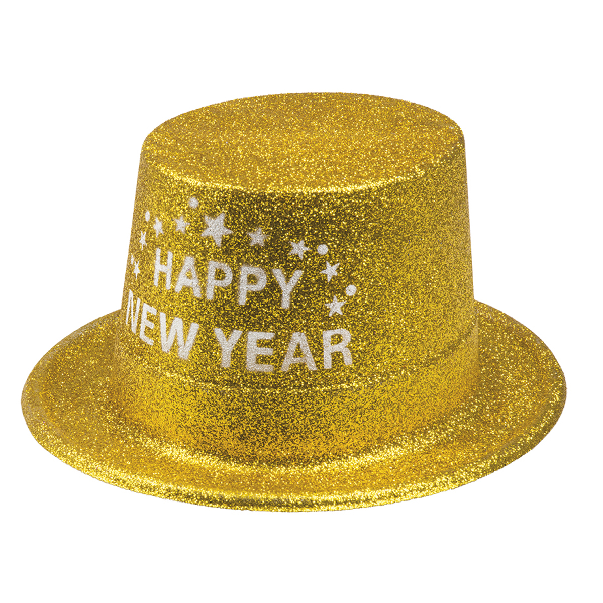 Glitterhatt guld happy new year