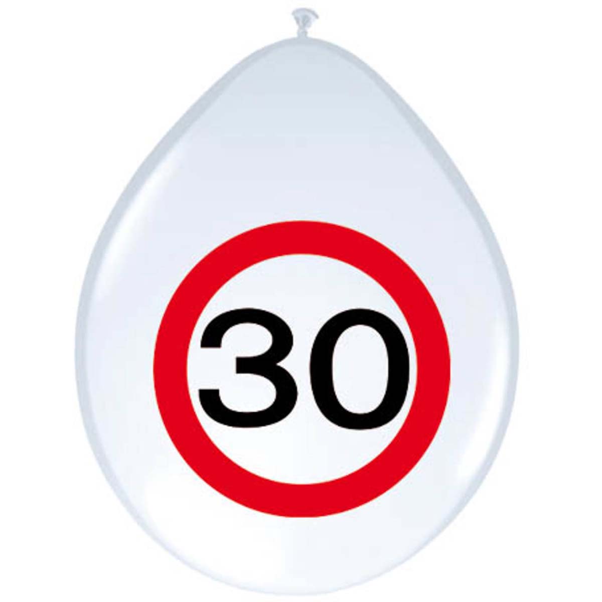 Läs mer om Ballonger, 30-årsfest trafikskylt 30 cm 8 st