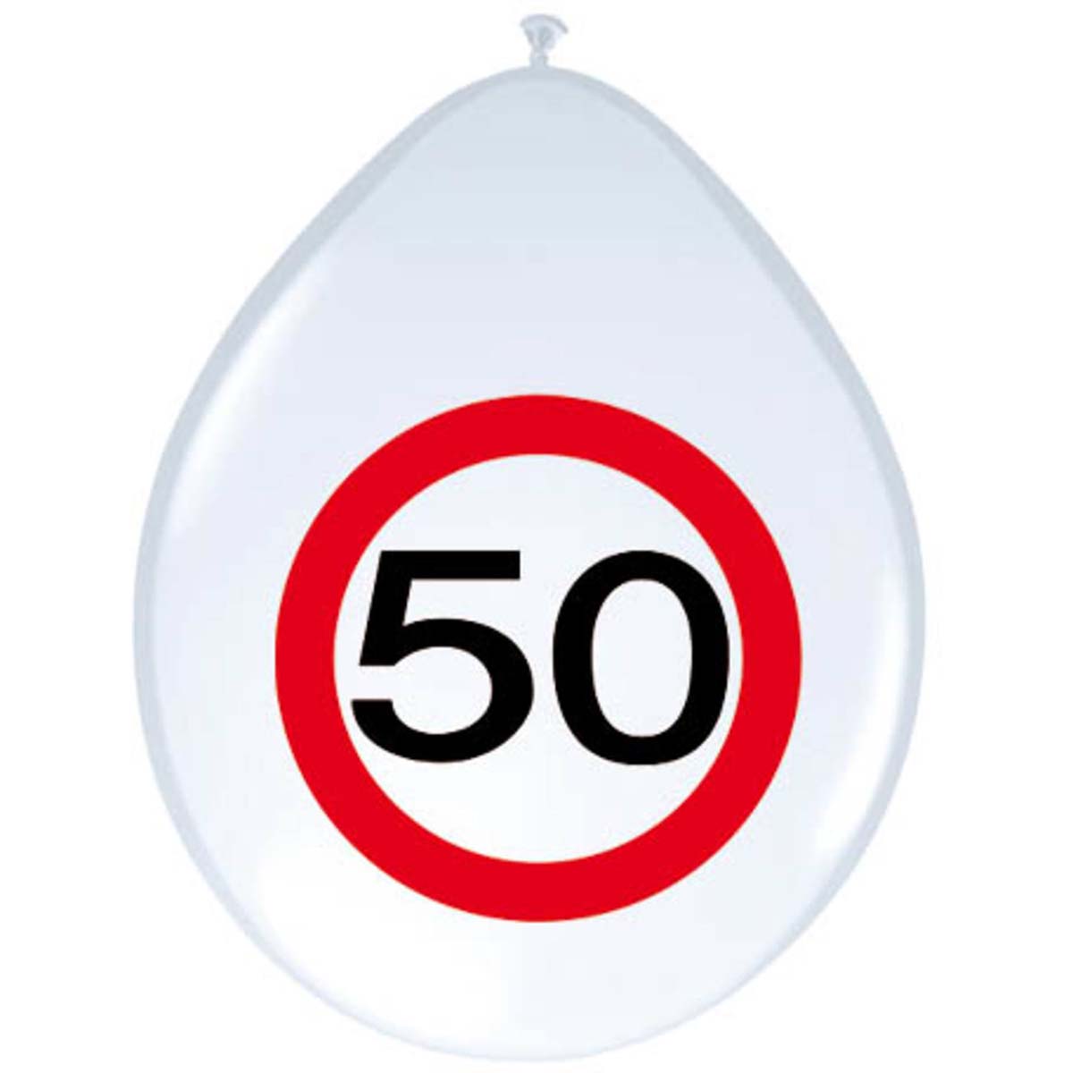 Läs mer om Ballonger, 50-årsfest trafikskylt 30 cm 8 st