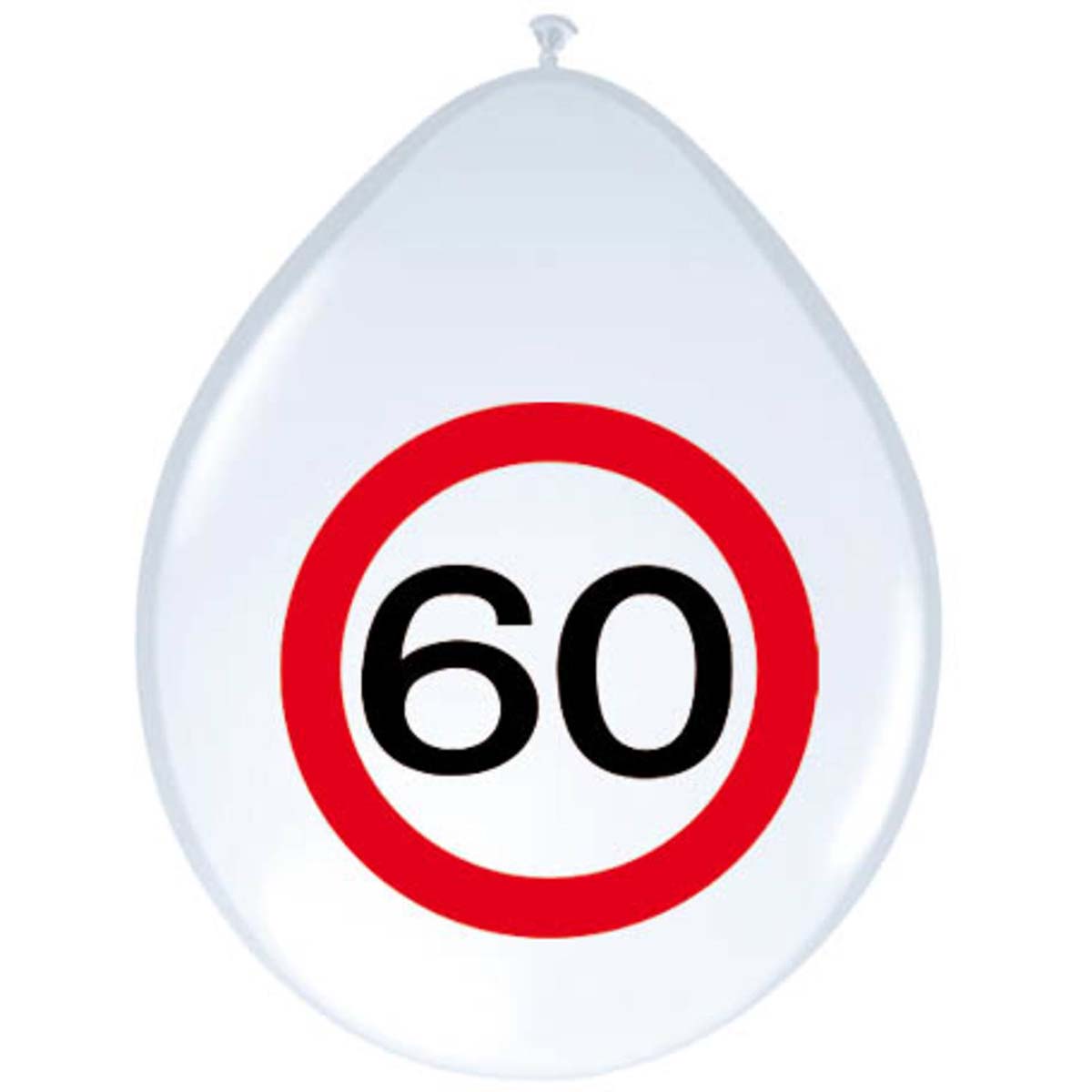 Läs mer om Ballonger, 60-årsfest trafikskylt 30 cm 8 st