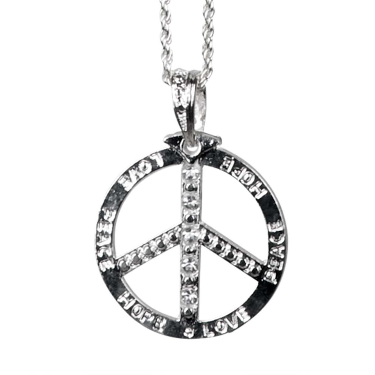 Halsband peace love hope silver