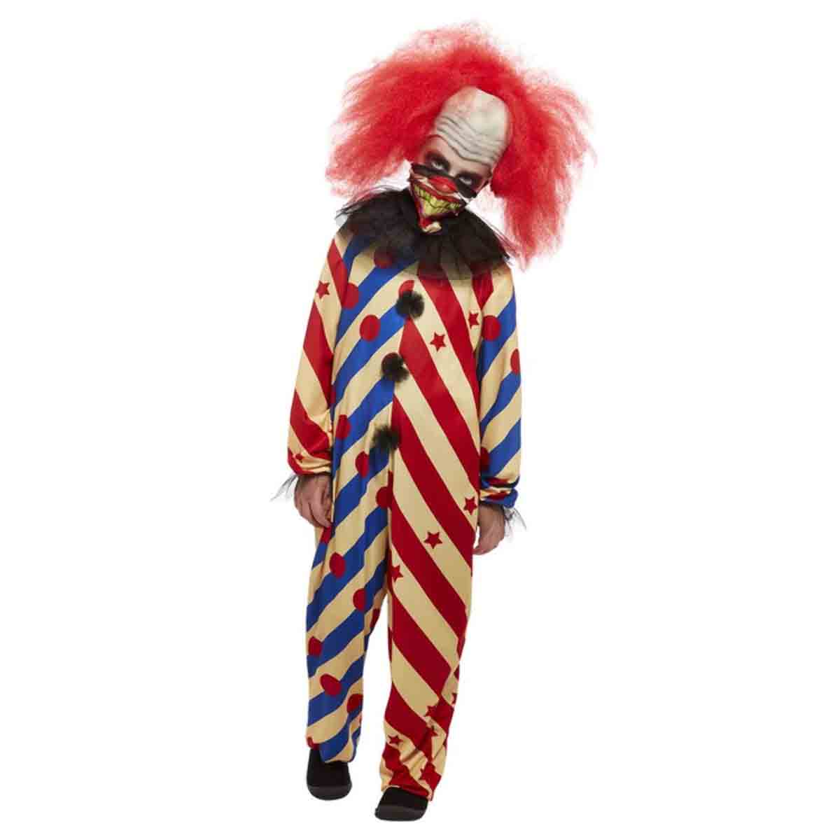 Läs mer om Barndräkt, creepy clown 115/128