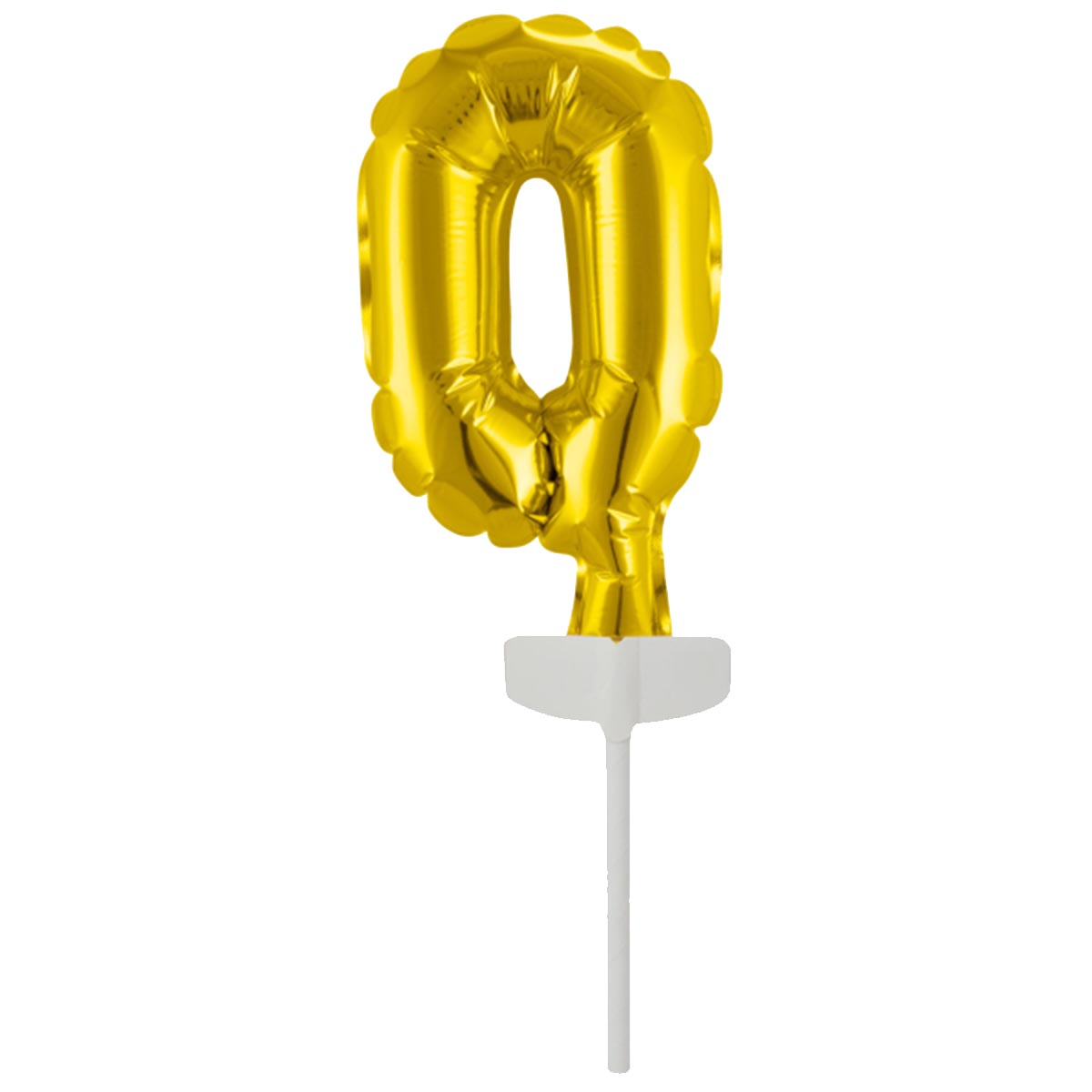 Folieballong siffra mini 0 guld 13 cm