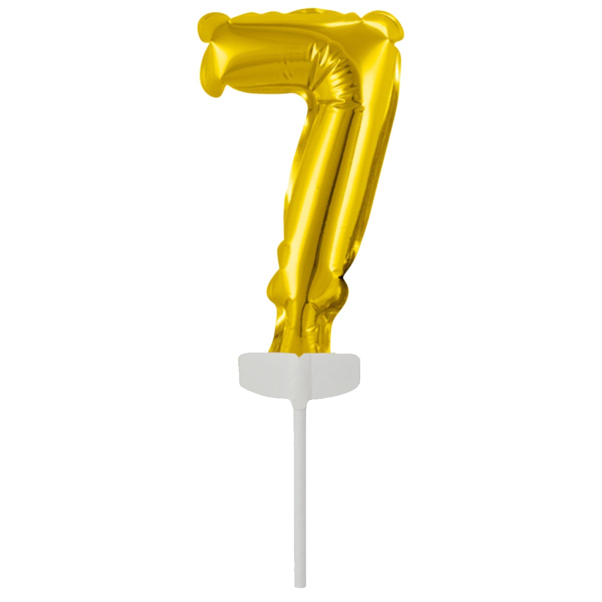 Folieballong siffra mini 7 guld 13 cm
