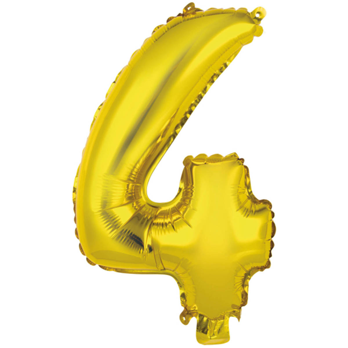 Läs mer om Folieballong, siffra 4 guld 40 cm