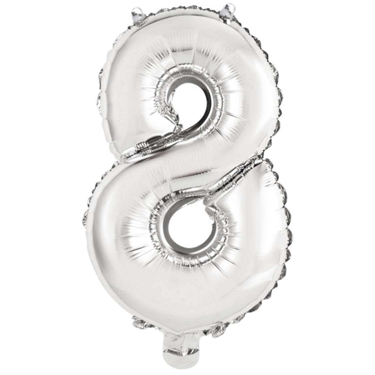 Folieballong siffra 8 silver 40 cm