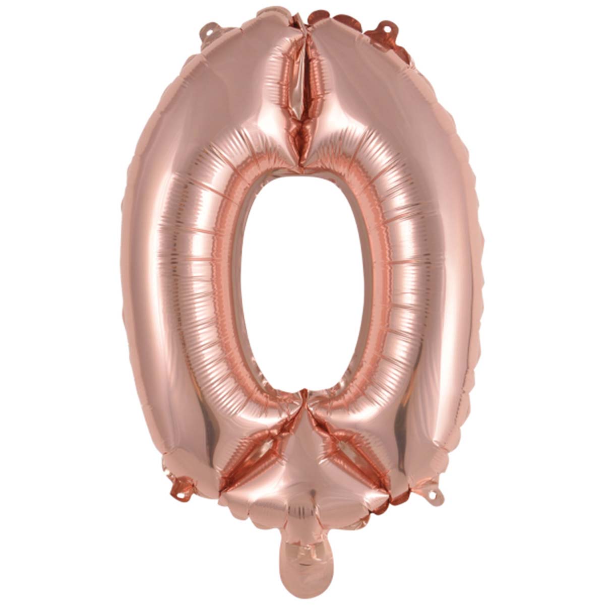 Läs mer om Folieballong, siffra 0 rosé 40 cm