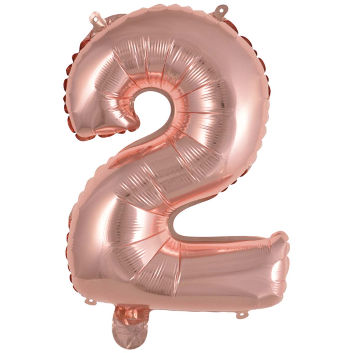 Läs mer om Folieballong, siffra 2 rosé 40 cm