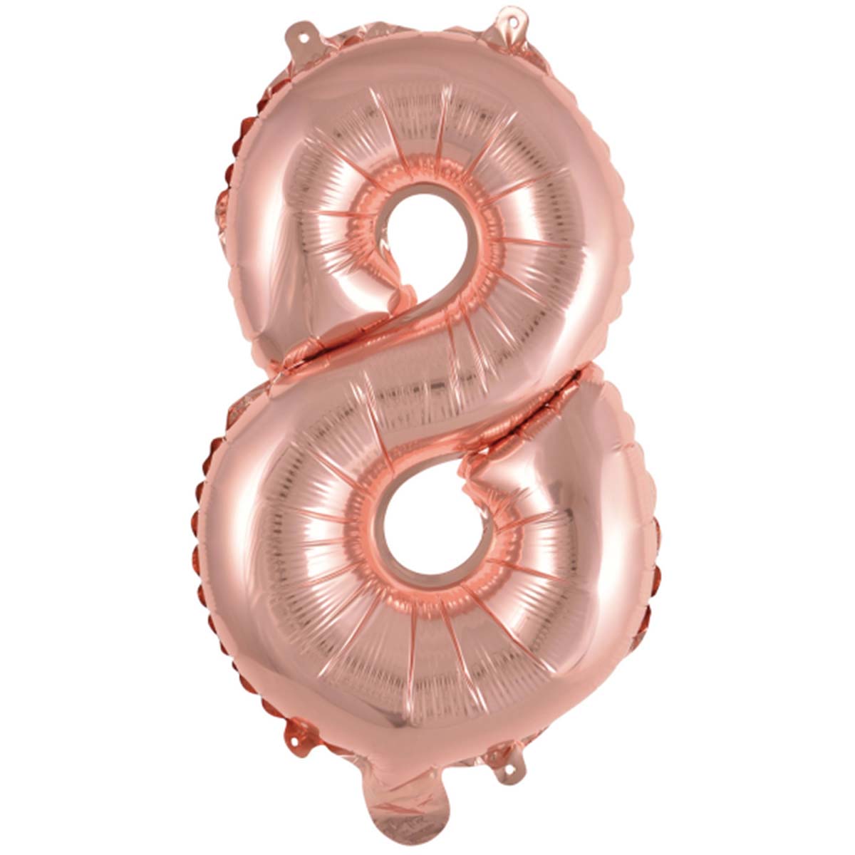 Läs mer om Folieballong, siffra 8 rosé 40 cm