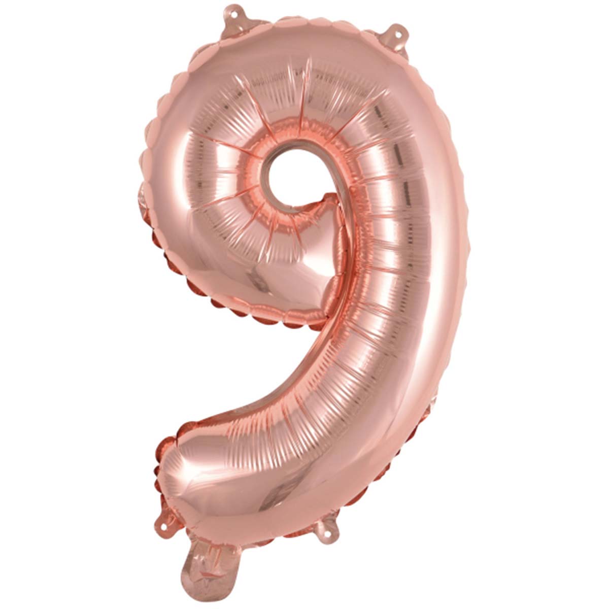 Läs mer om Folieballong, siffra 9 rosé 40 cm