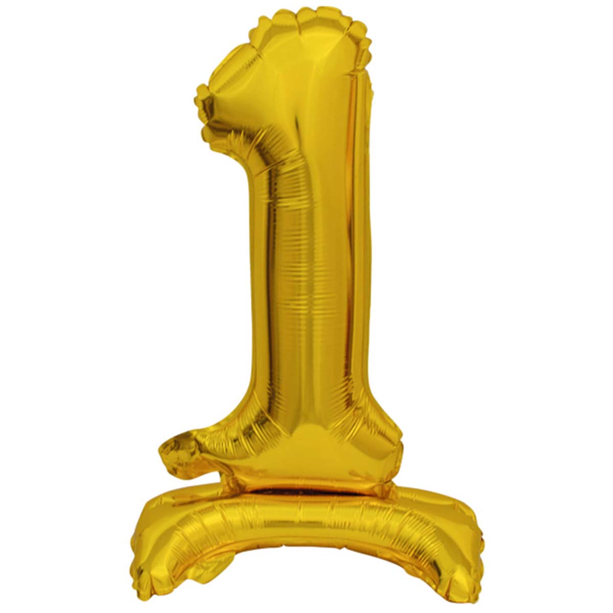 Folieballong siffra 1 guld stående 38 cm
