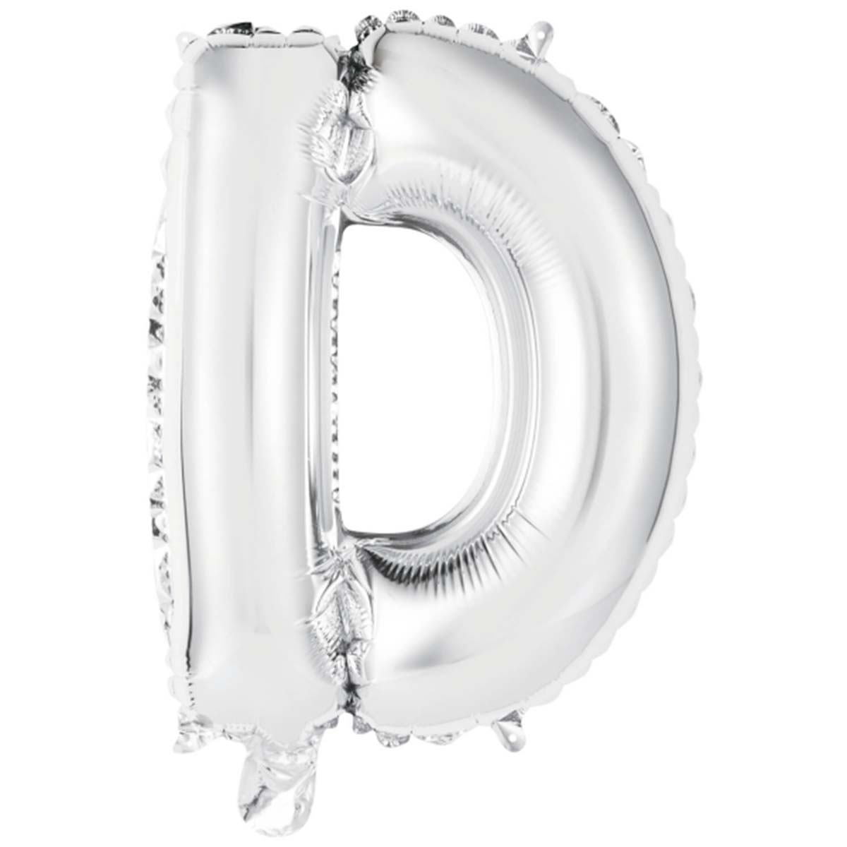 Folieballong bokstav D silver 40 cm