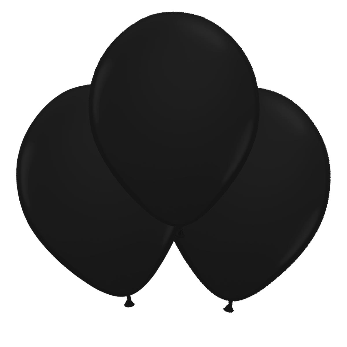 Ballonger, svart 30 cm 10 st