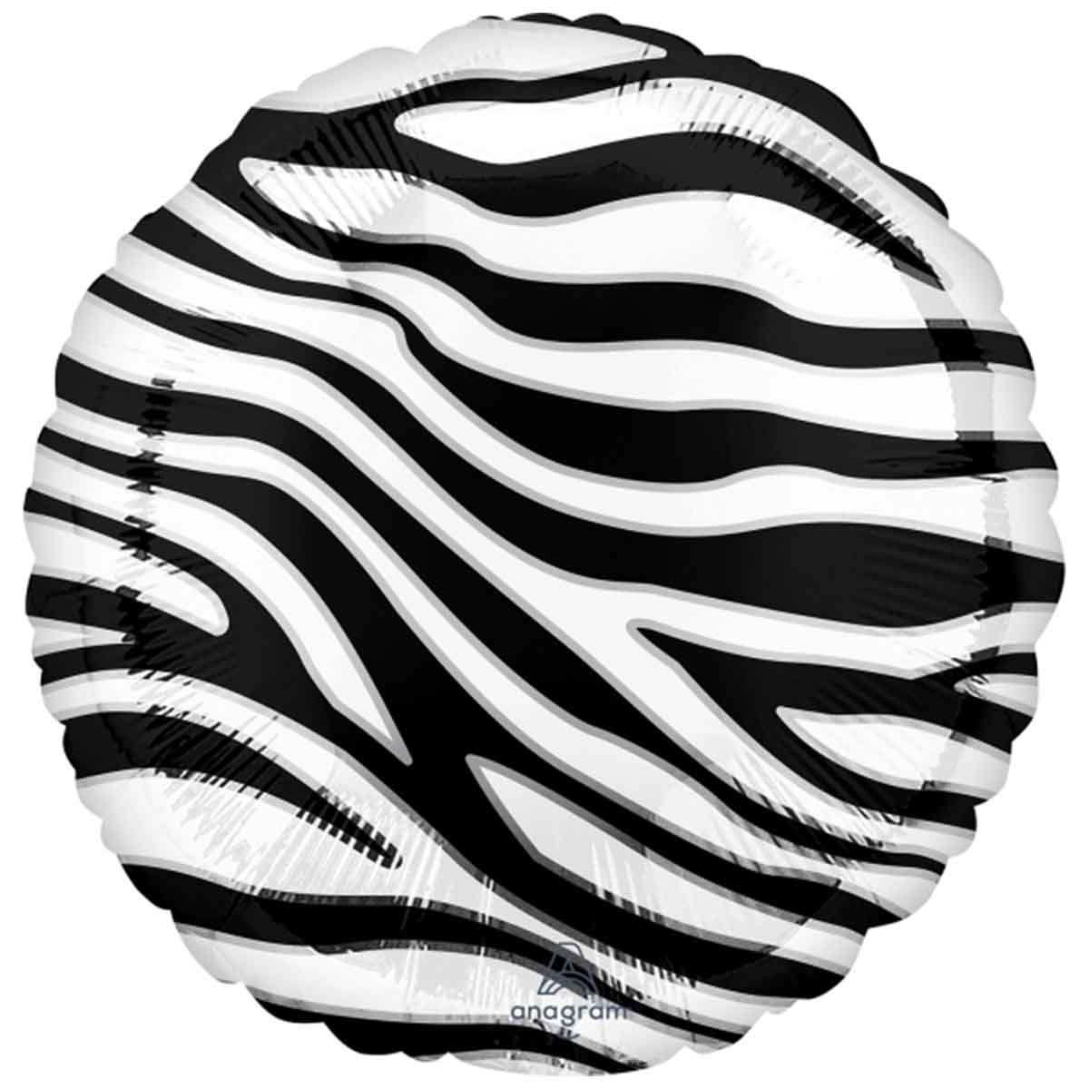 Läs mer om Folieballong, zebramönster 43 cm