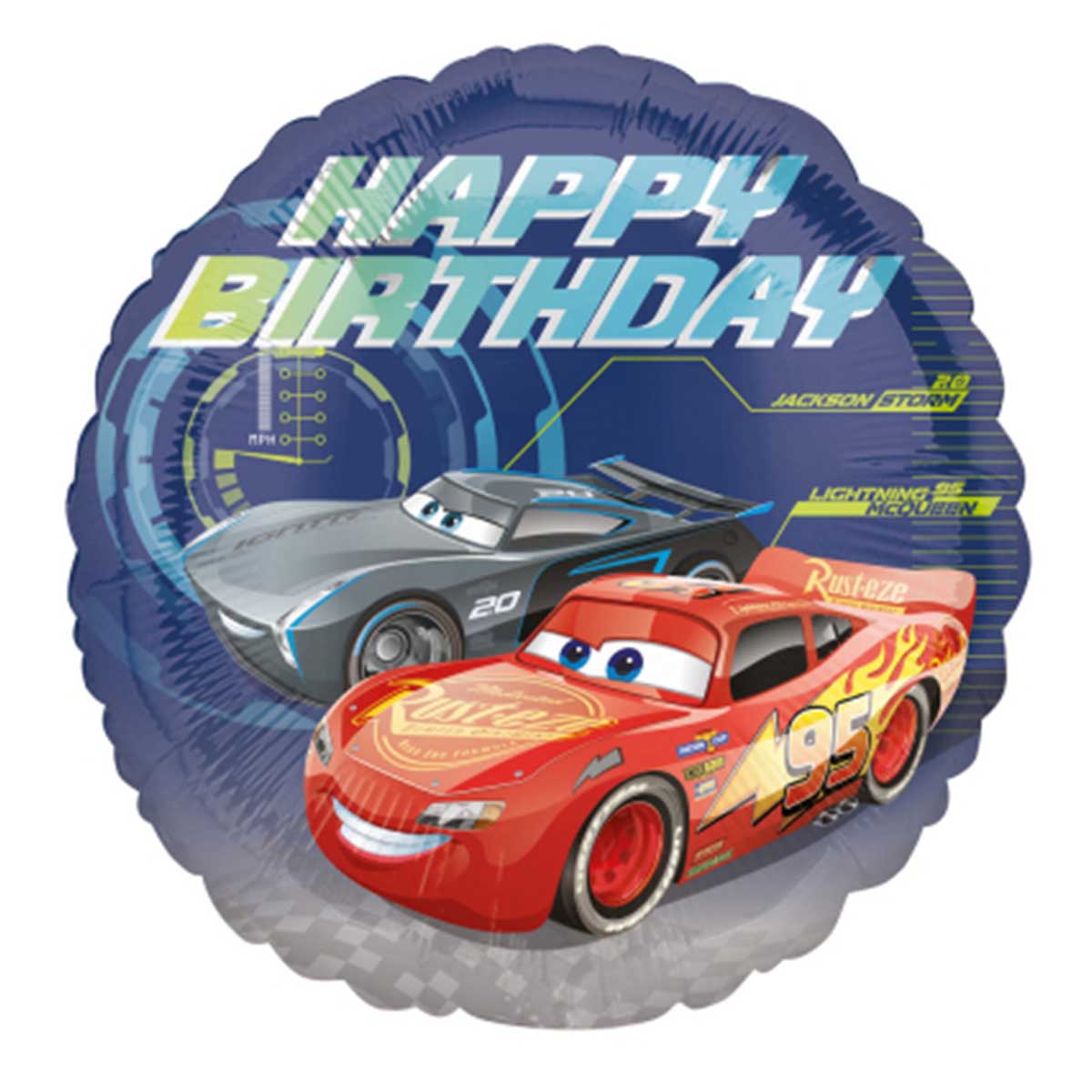 Folieballong happy birthday Cars 43 cm