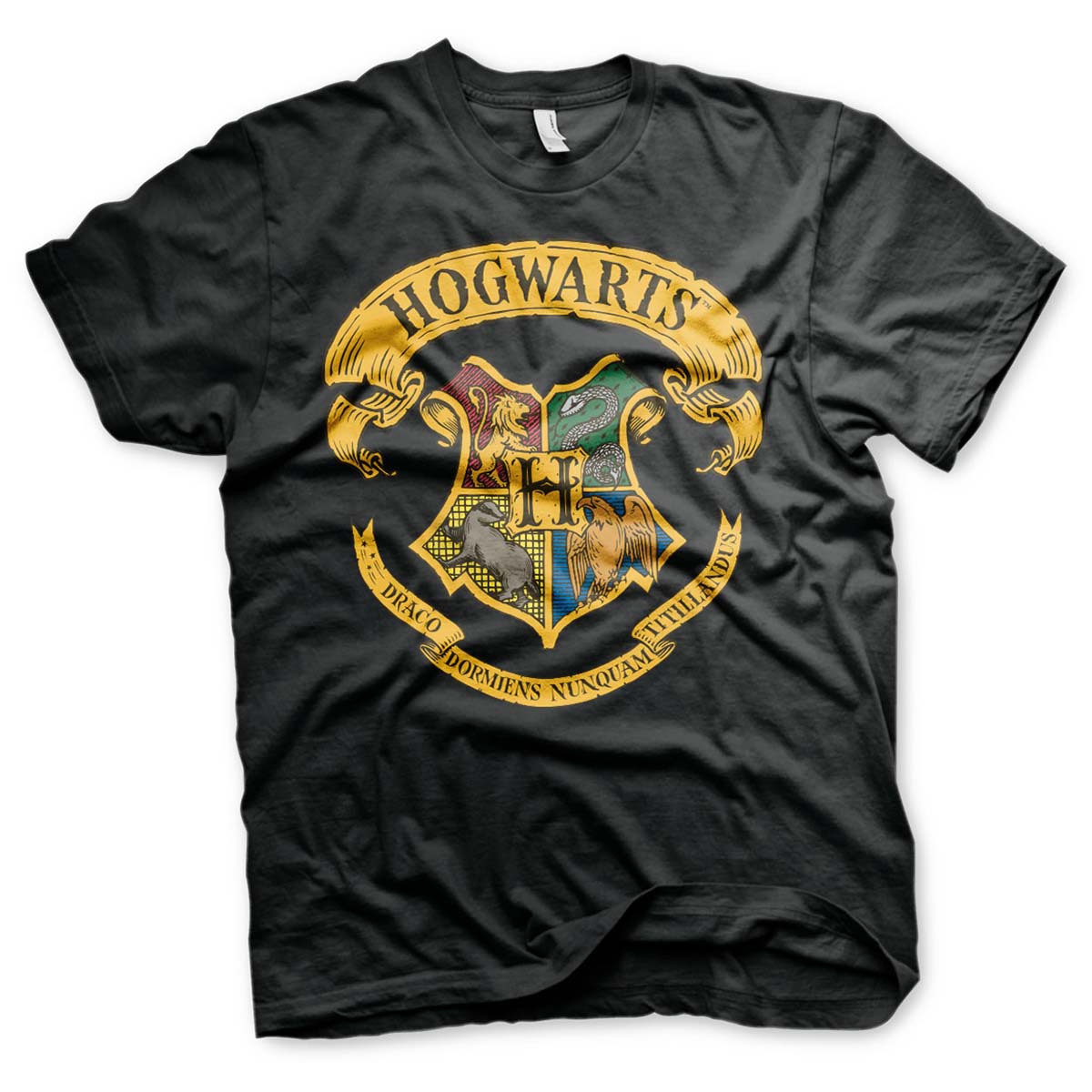 Läs mer om T-shirt, Hogwarts vapensköld Harry Potter XL