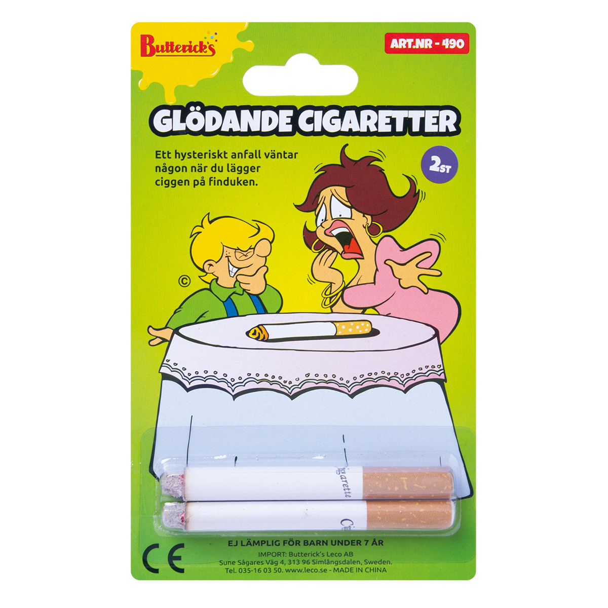 Glödande cigaretter 2st