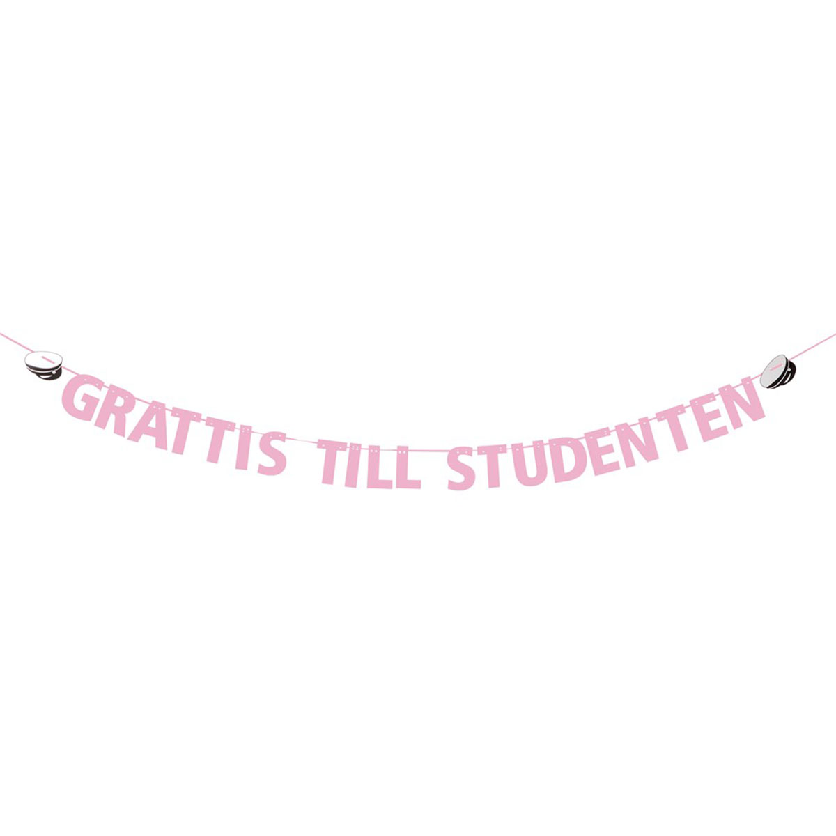 Girlang, grattis till studenten rosa 3,6 m