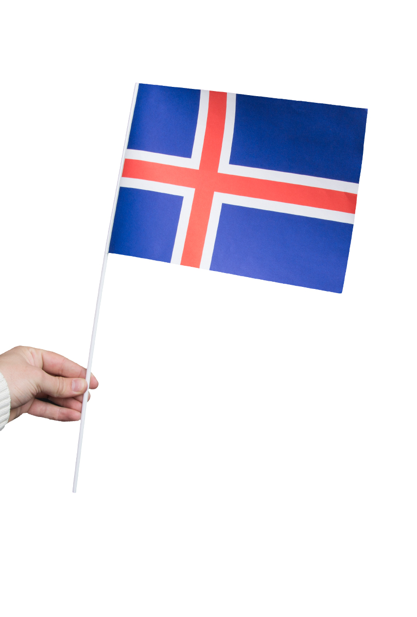 Pappersflagga, Island