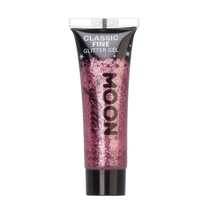 Läs mer om Moon Ansikts-kroppsglitter i tub 12 ml-Rosa