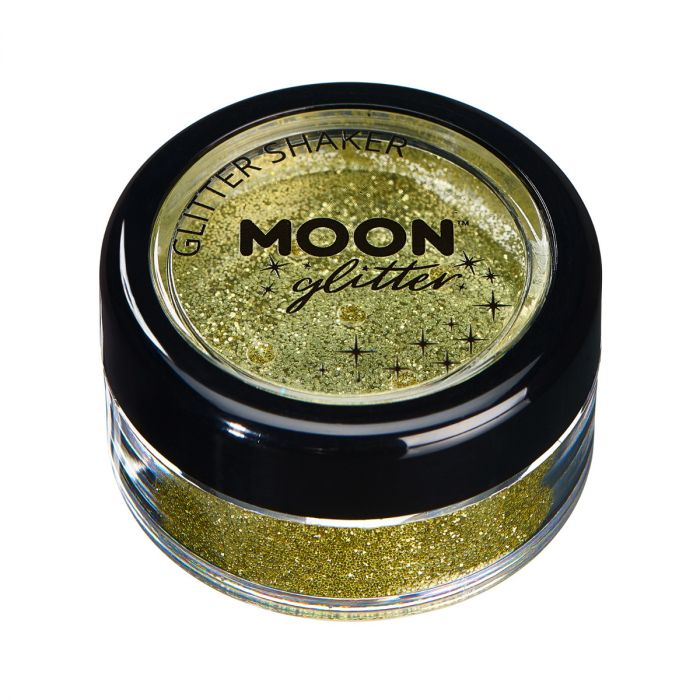 Moon Ansikts- kroppsglitter i burk finkornigt, 5 g-Guld